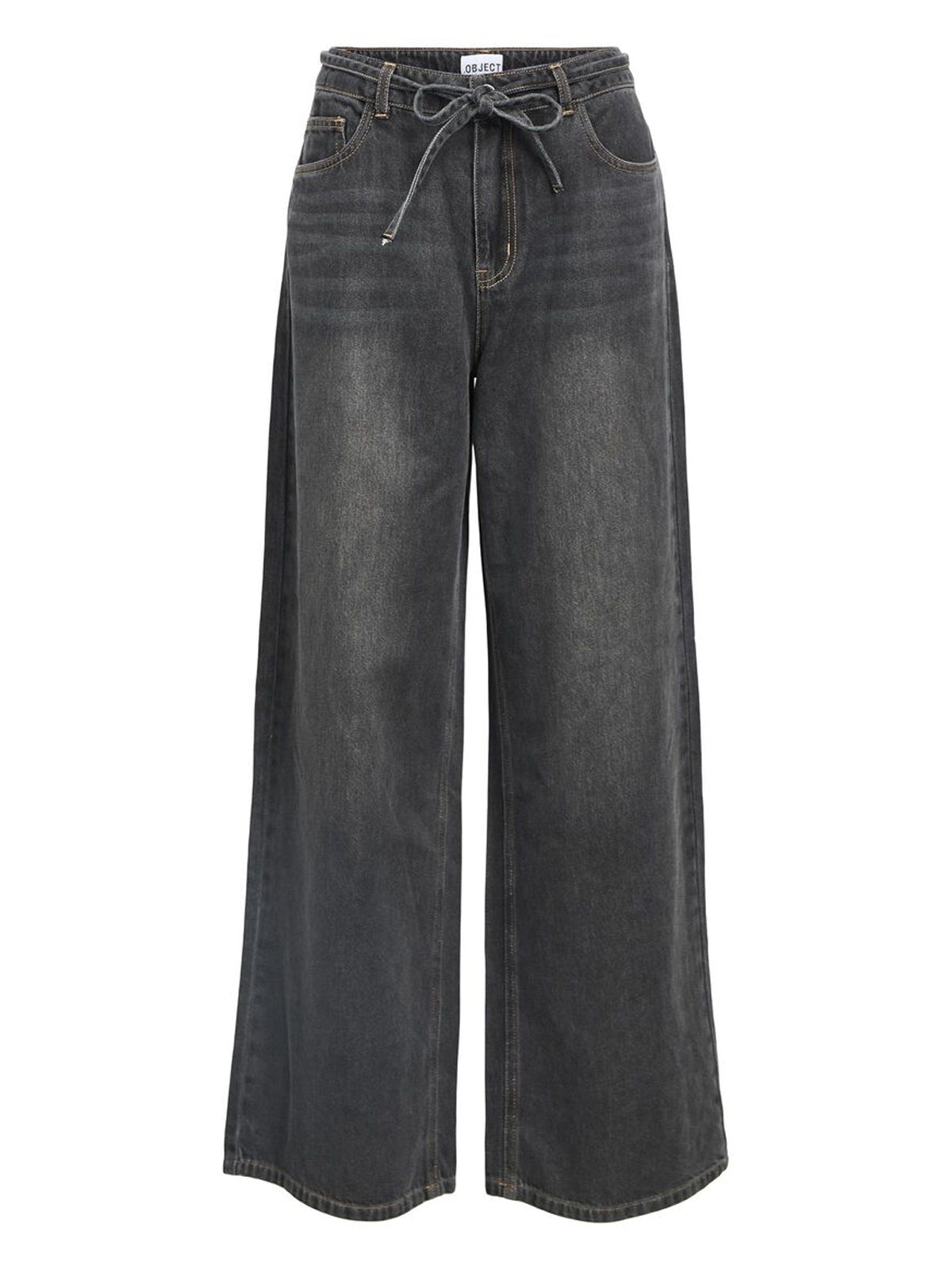Object Rosie Wide Leg Jeans Grey - Glebe Fashion
