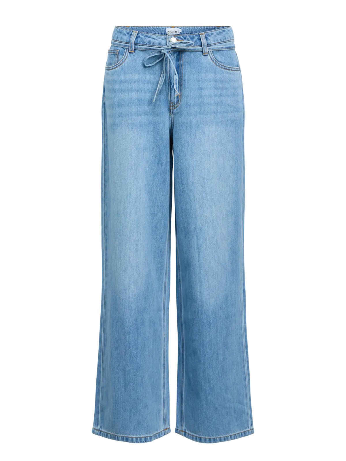 Object Wide Leg Jeans Light Blue - Glebe Fashion