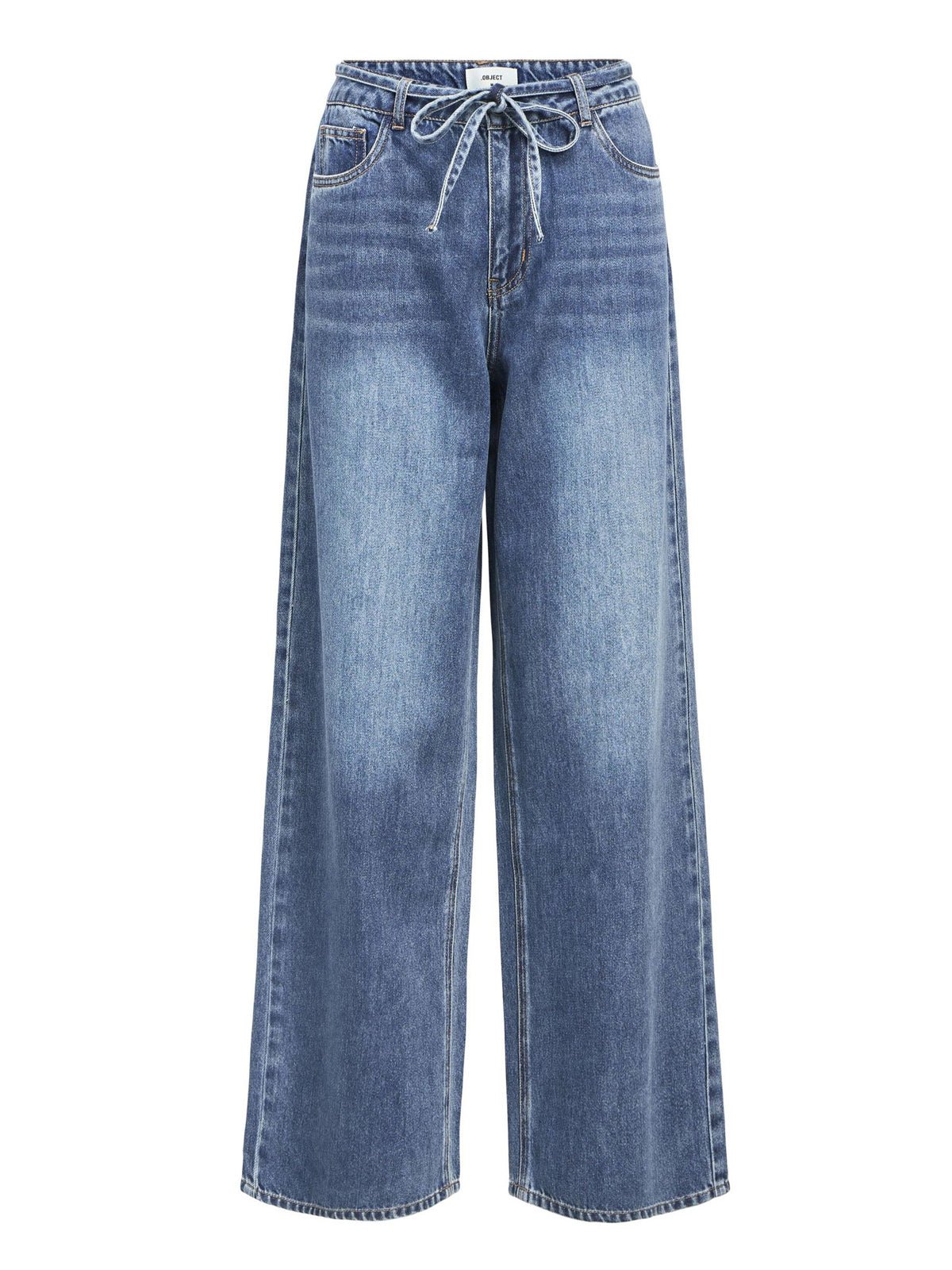 Object Wide Leg Jeans Medium Blue - Glebe Fashion