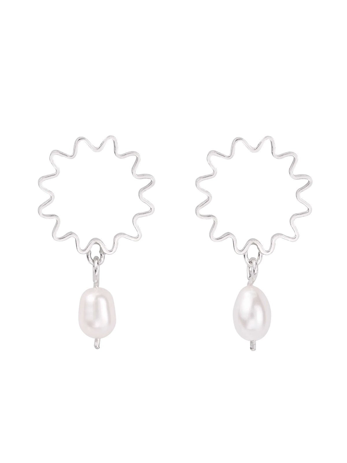 Olivia Taylor Mini Pearl Studs Silver - Glebe Fashion