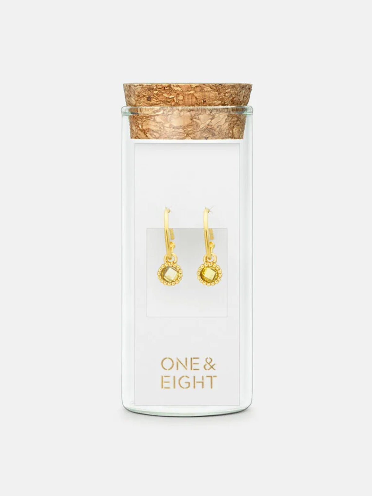 One & Eight Citrine Charm Earrings - Glebe Fashion