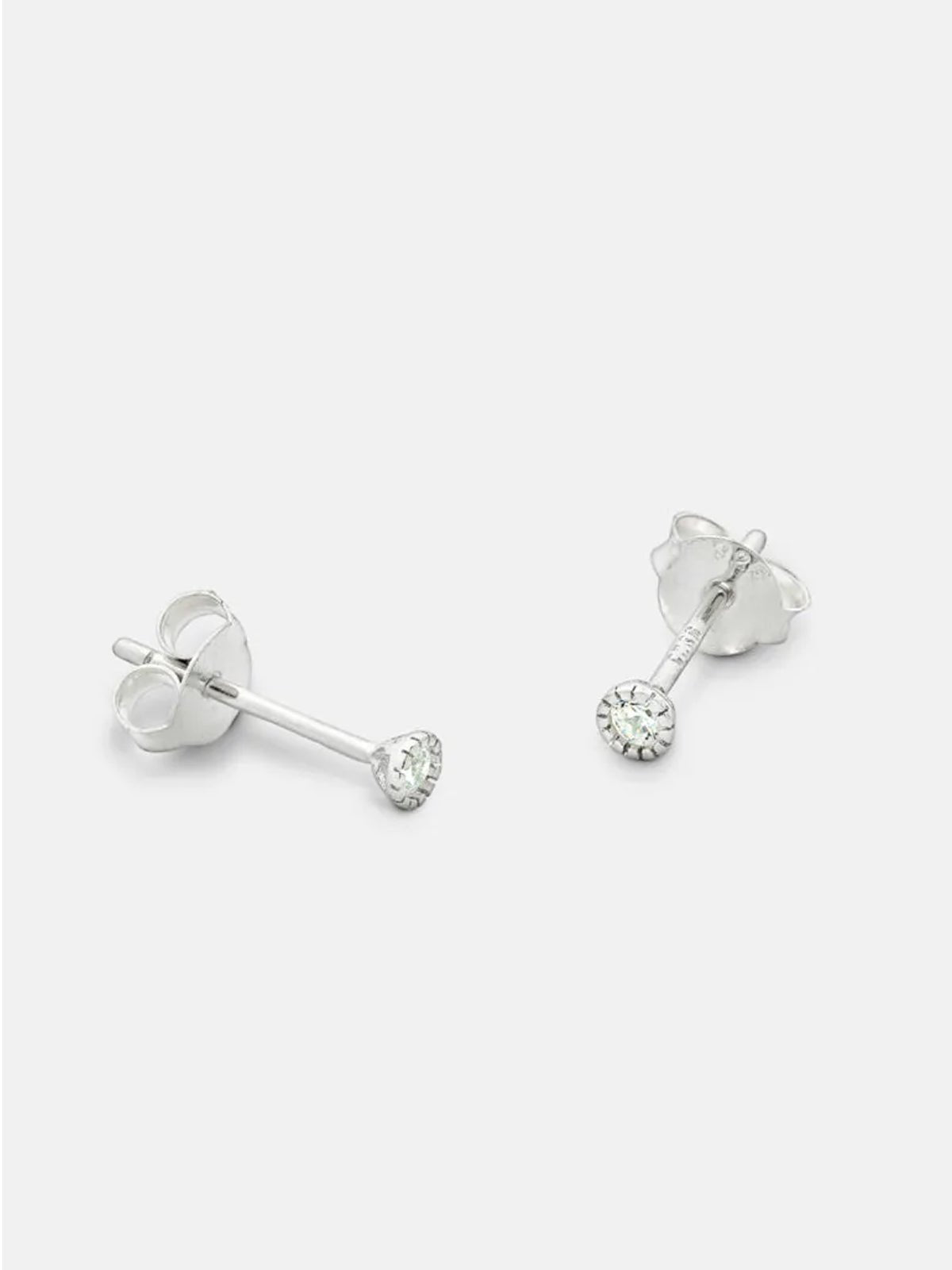 One & Eight Silver Tiny Studs - Glebe Fashion
