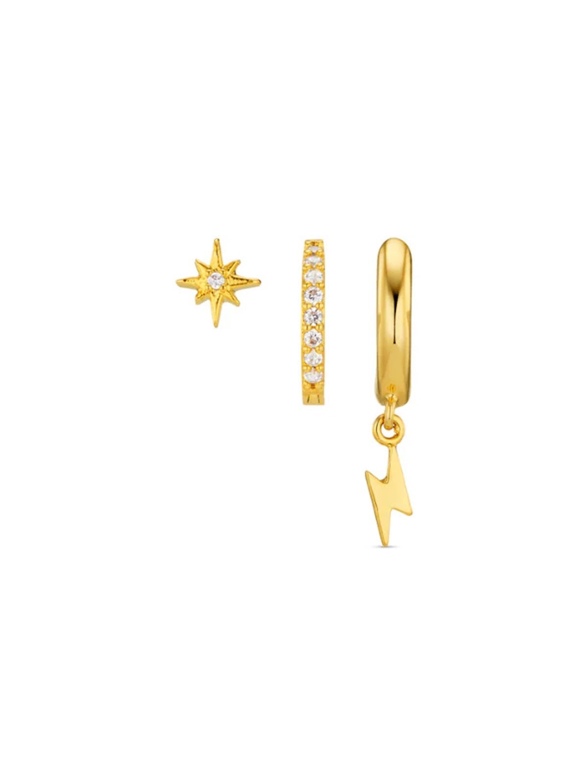 Orelia Starburst 3 Earring Set - Glebe Fashion