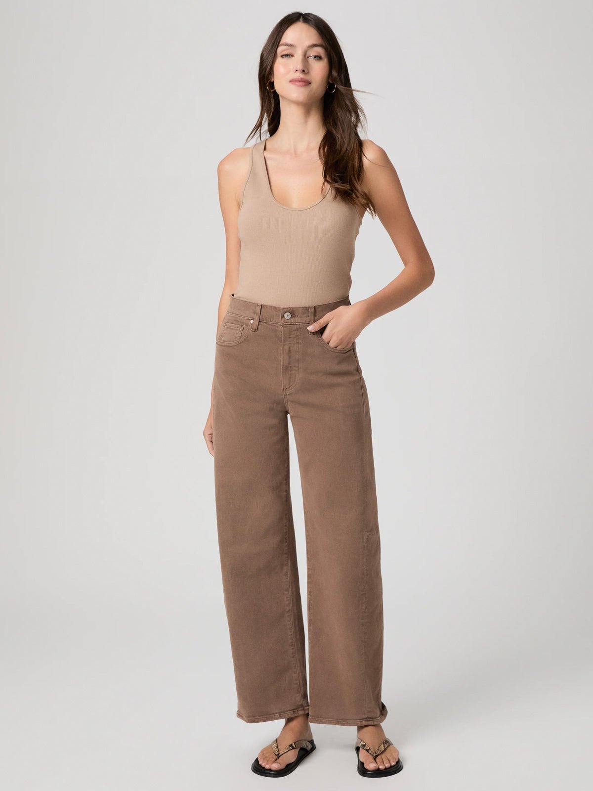 PAIGE Arellia Skimmer Panels Jeans Vintage Canewood - Glebe Fashion