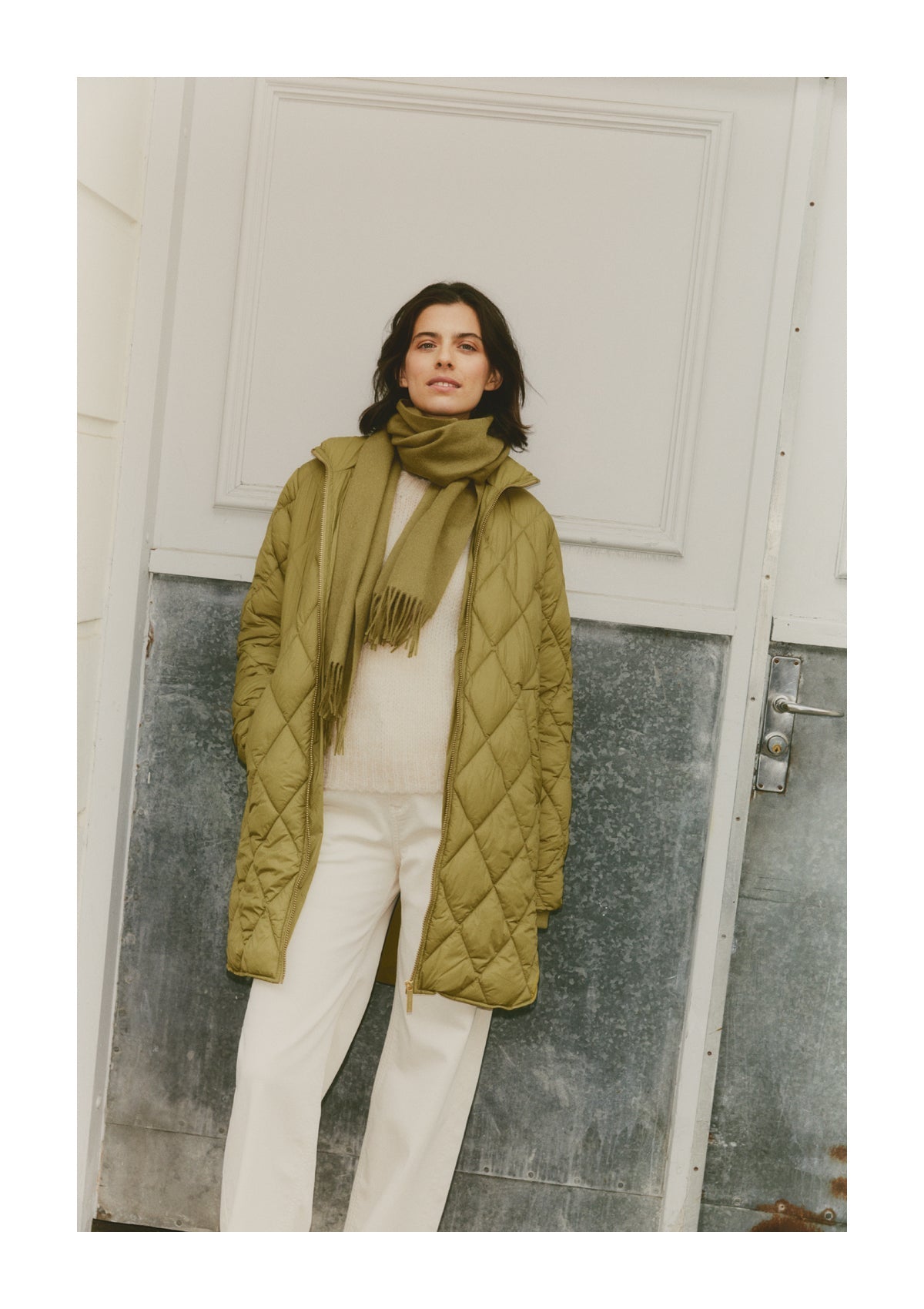 Part Two Kita Scarf Green Moss - Glebe Fashion