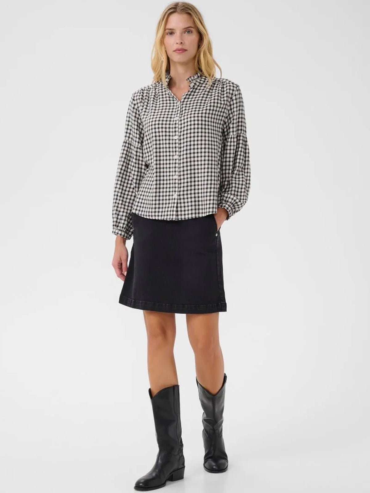 Part Two SamillaPW Blouse Dark Navy - Glebe Fashion