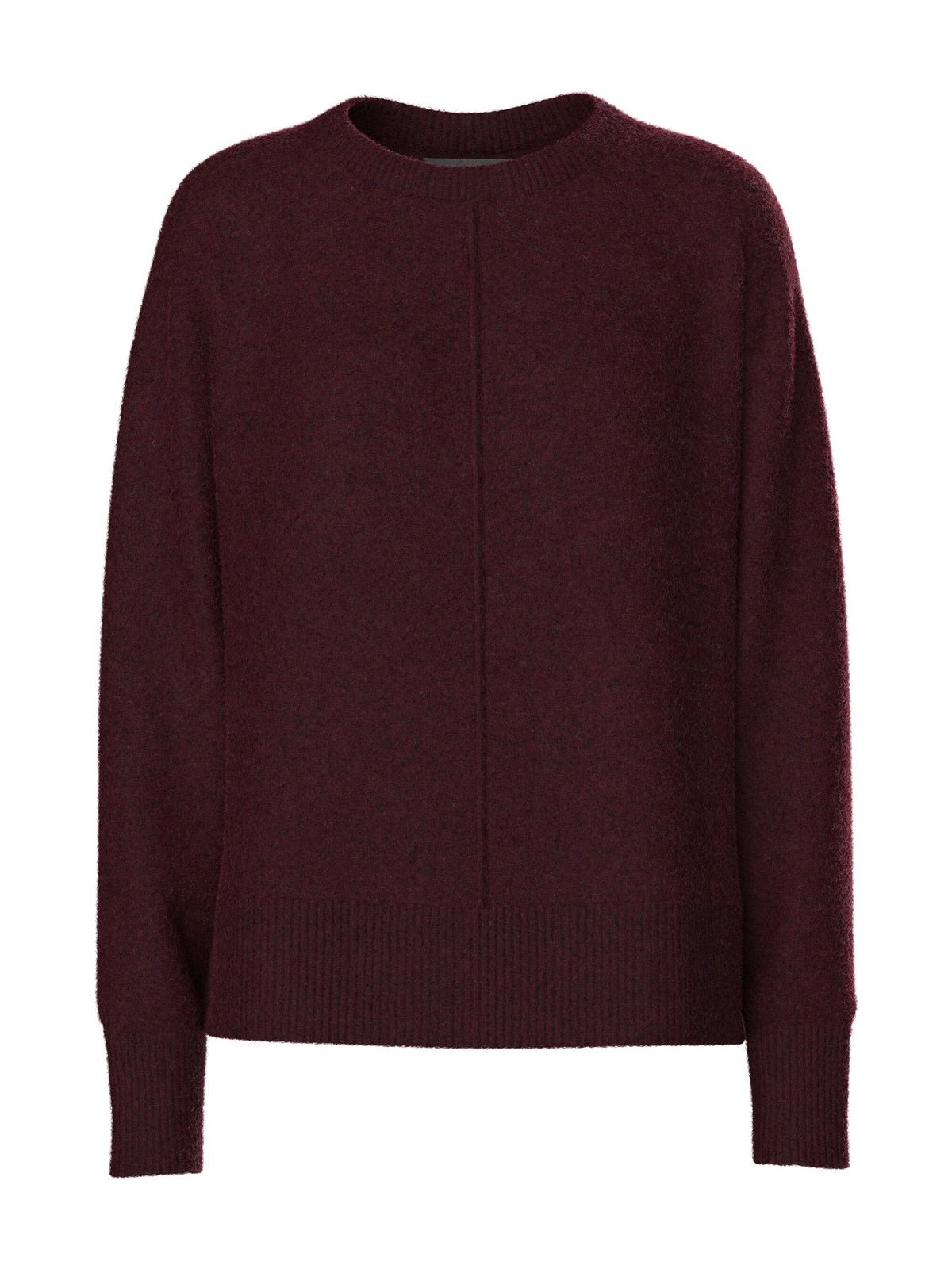 Pieces O-Neck Knit Tawny Port - Glebe Fashion
