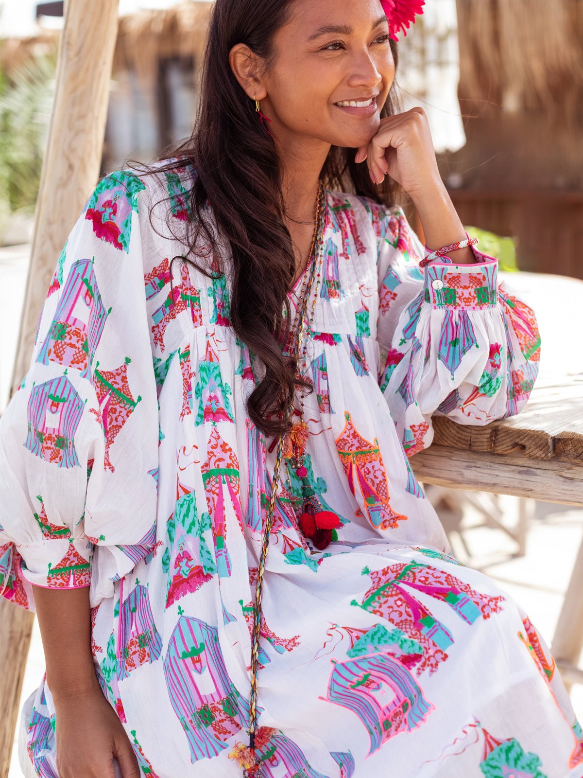 Place Du Soleil Tea Tents Short Dress - Glebe Fashion