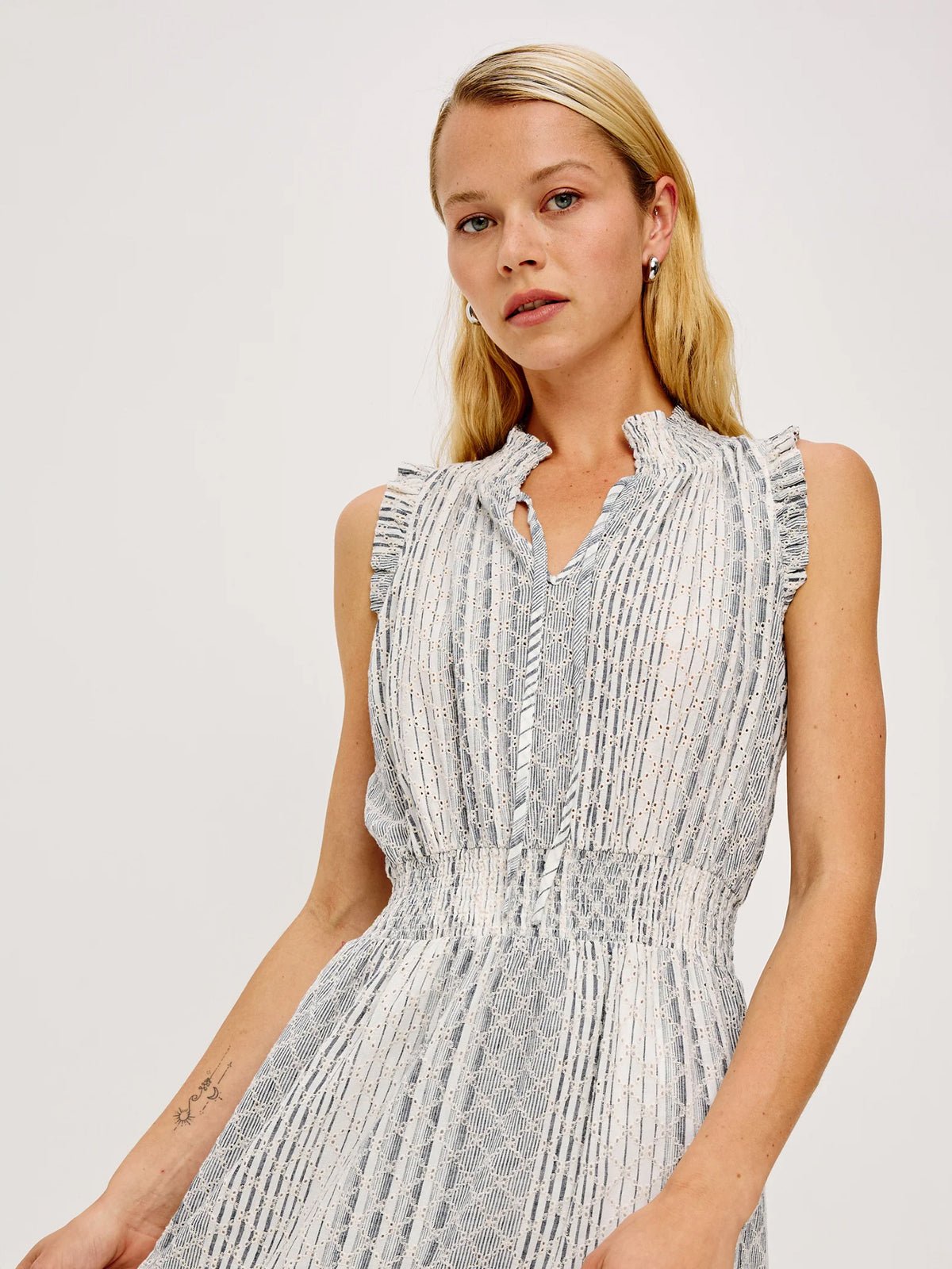 Rails Alessi Dress Striped Eyelet - Glebe Fashion