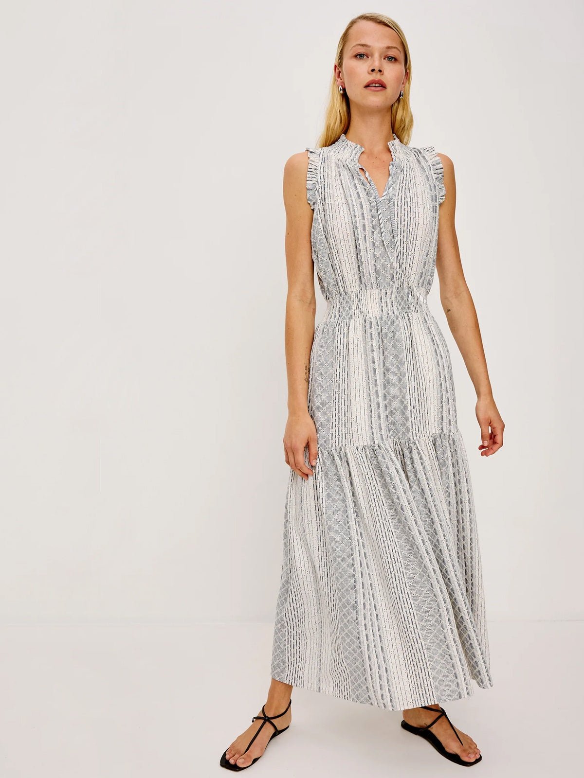 Rails Alessi Dress Striped Eyelet - Glebe Fashion