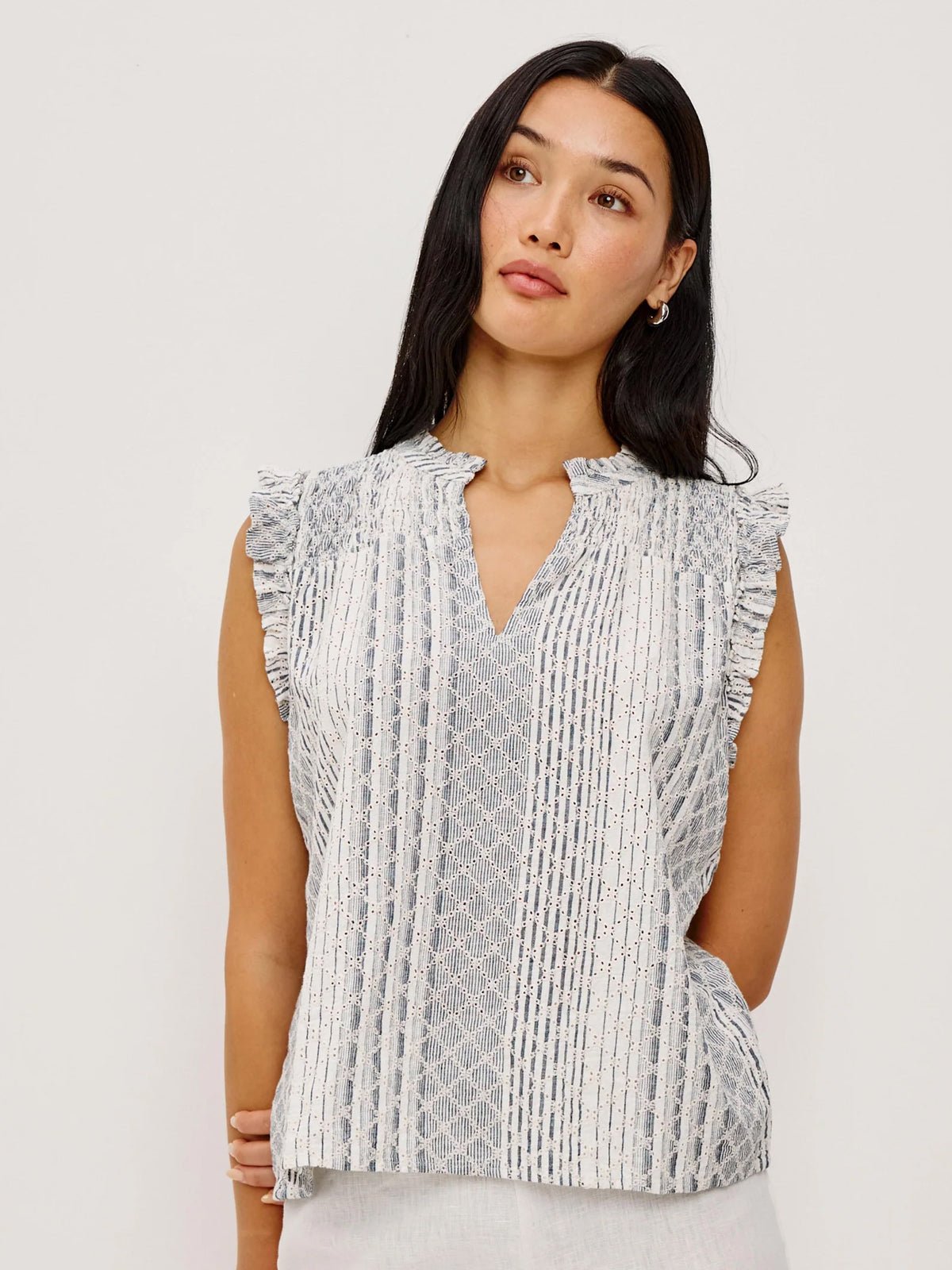 Rails Arlene Top Striped Eyelet - Glebe Fashion
