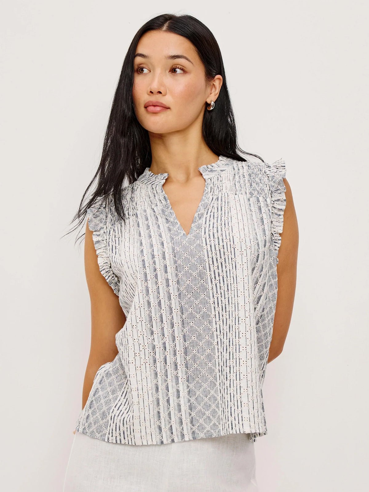 Rails Arlene Top Striped Eyelet - Glebe Fashion