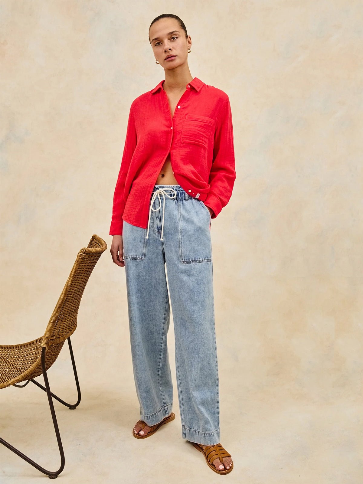 Rails Ellis Shirt Cherry Red - Glebe Fashion