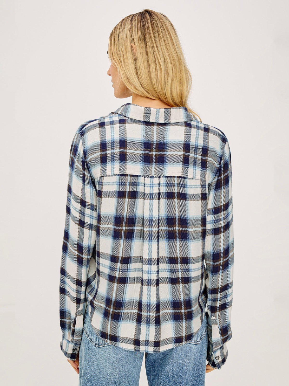 Rails Mailn Shirt Ecru Midnight - Glebe Fashion