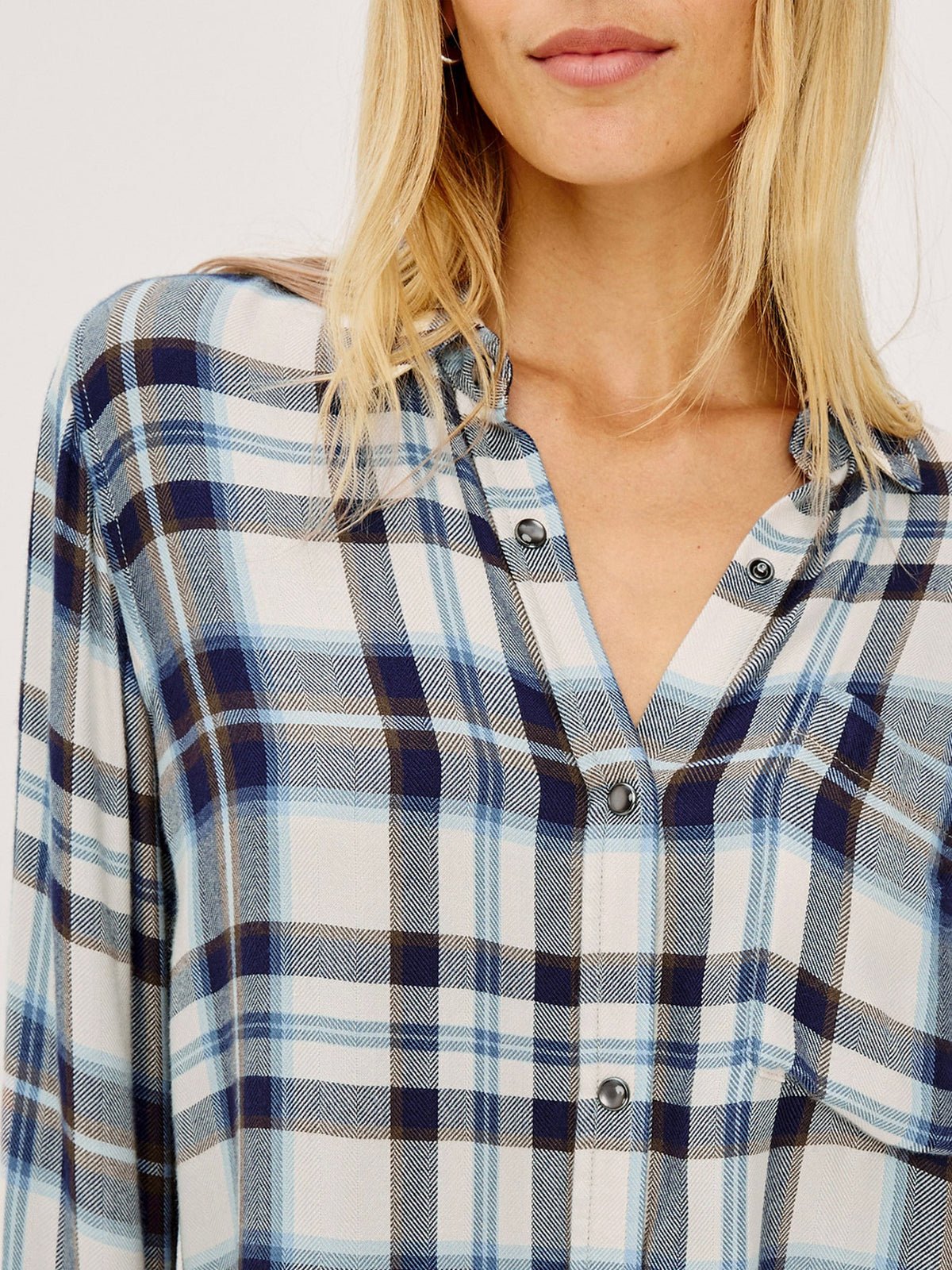 Rails Mailn Shirt Ecru Midnight - Glebe Fashion