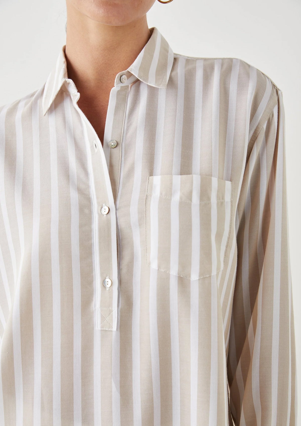 Rails Elle Shirt Natural Stripe