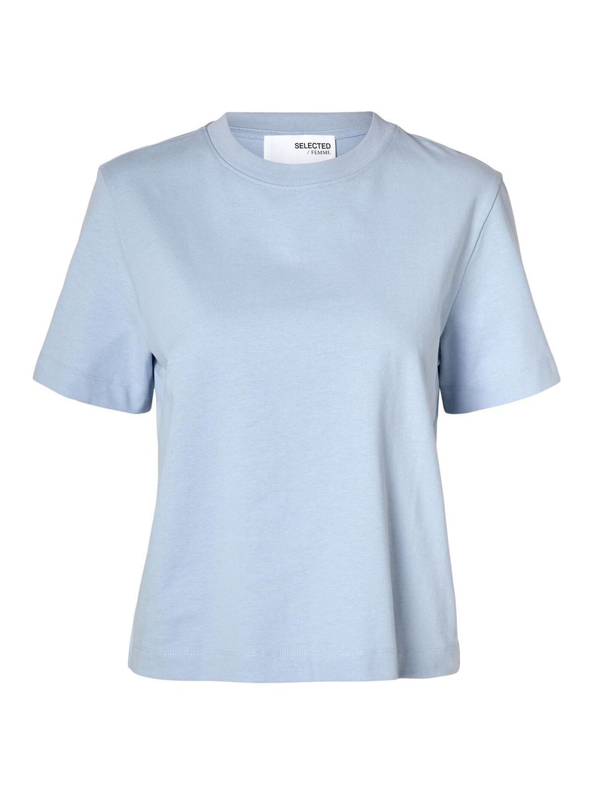 Selected Femme Boxy Tee Cashmere Blue - Glebe Fashion