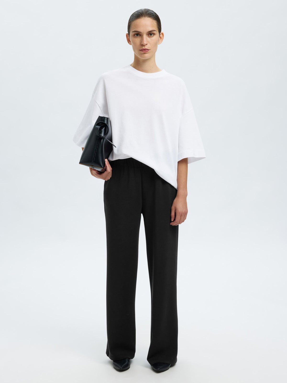 Selected Femme Relaxed Sweat Pants Black - Glebe Fashion