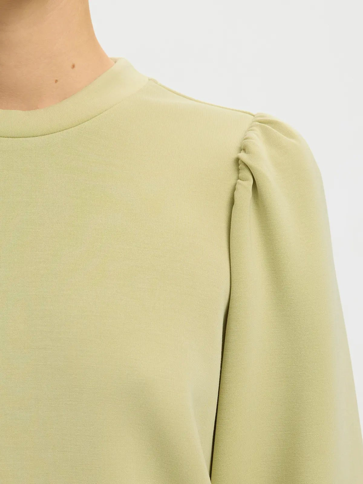 Selected Sweat Top Pale Green - Glebe Fashion