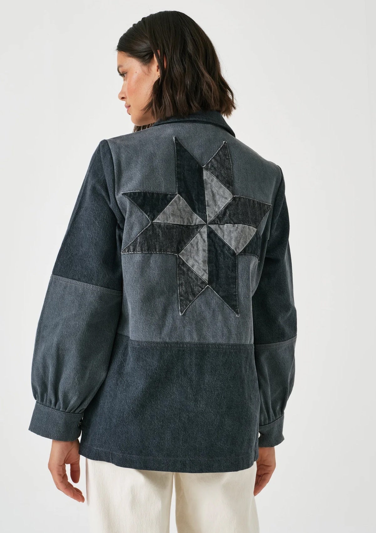 Seventy & Mochi Star Chore Jacket Vintage Black - Glebe Fashion