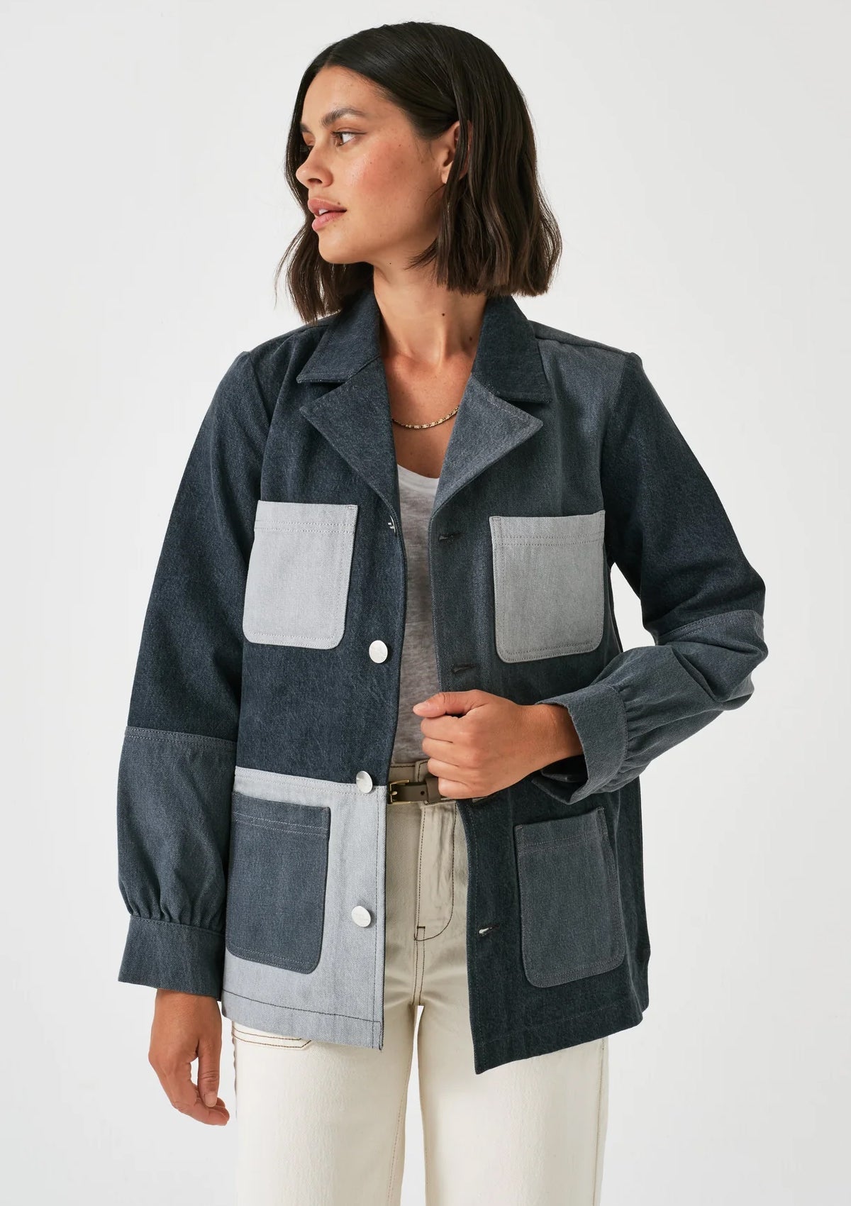 Seventy & Mochi Star Chore Jacket Vintage Black - Glebe Fashion