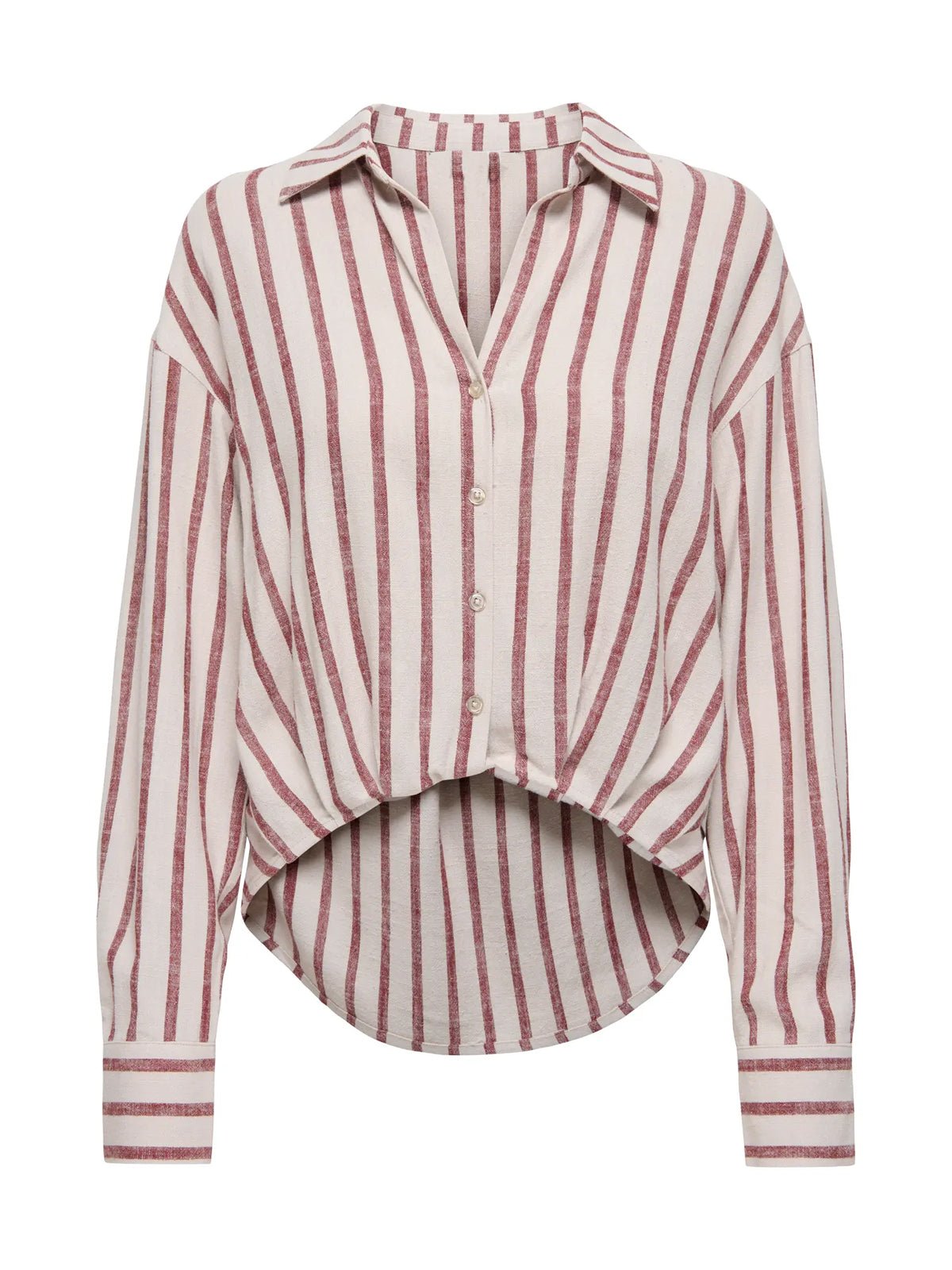 Siesta Linen Balloon Stripe Shirt - Glebe Fashion