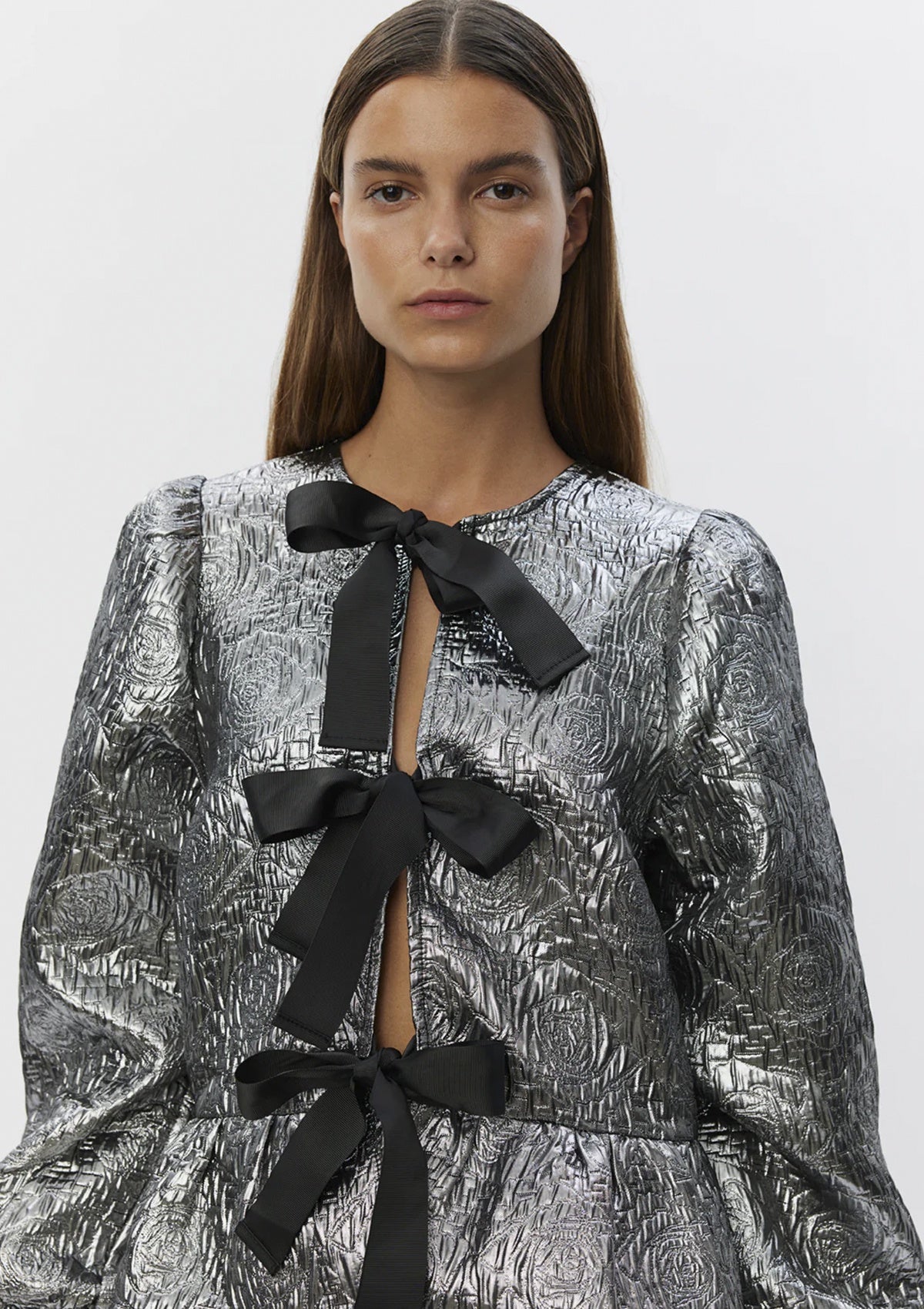 Sofie Schnoor Bow Tie Shirt Silver - Glebe Fashion