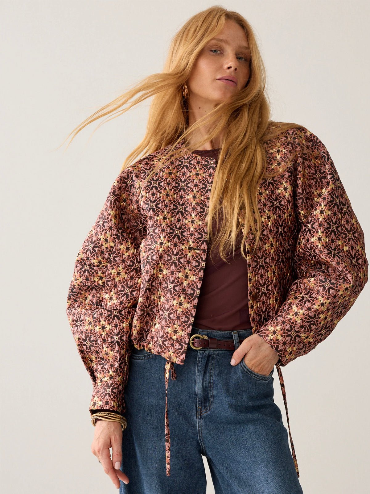 Summum Jacket In Jacquard Lurex - Glebe Fashion