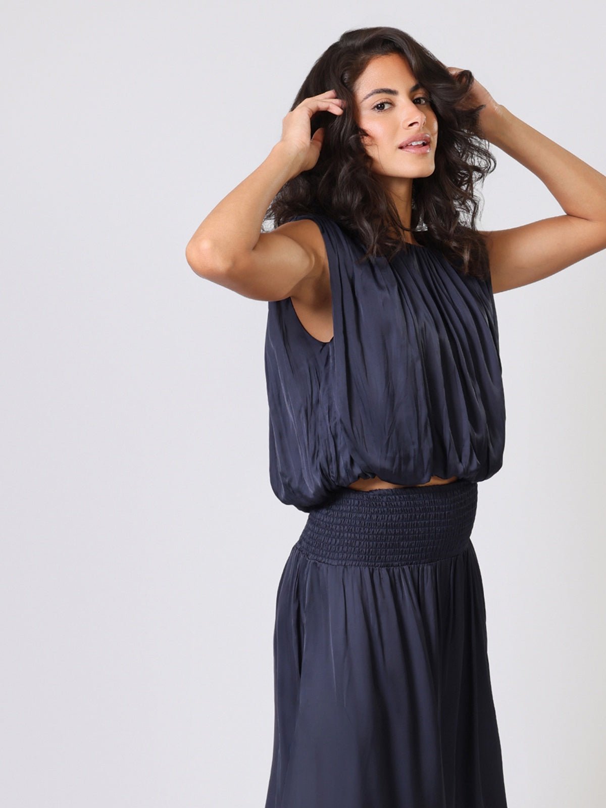 Traffic People Any Moment Now Falls Top Navy - Glebe Fashion