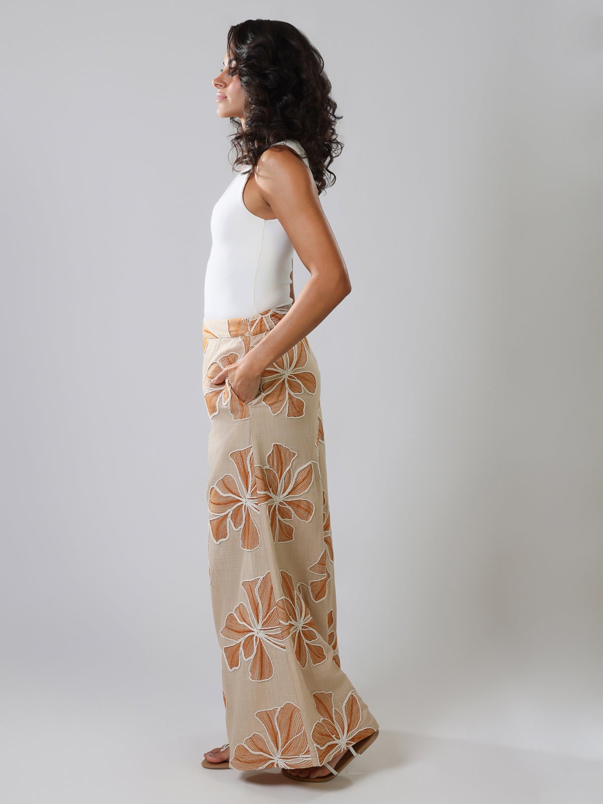 Traffic People Grace & Maude Rene Trousers Brown - Glebe Fashion