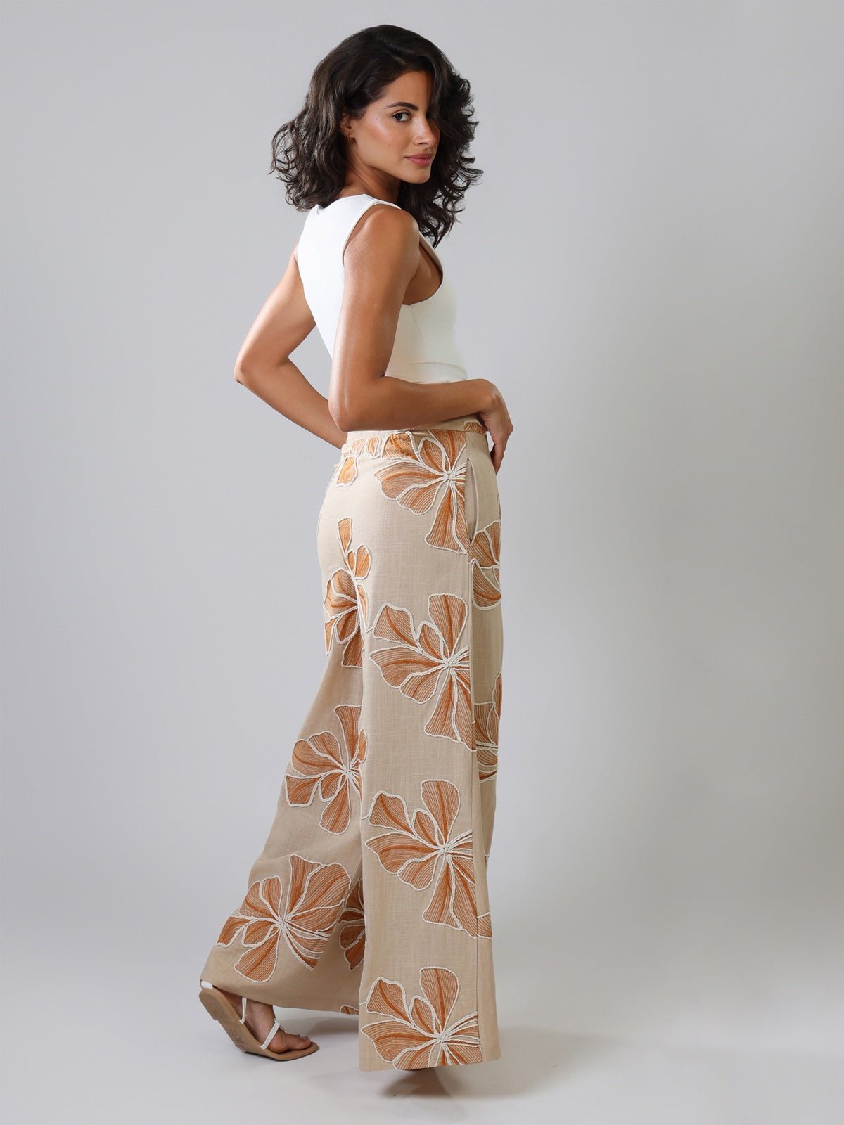 Traffic People Grace & Maude Rene Trousers Brown - Glebe Fashion