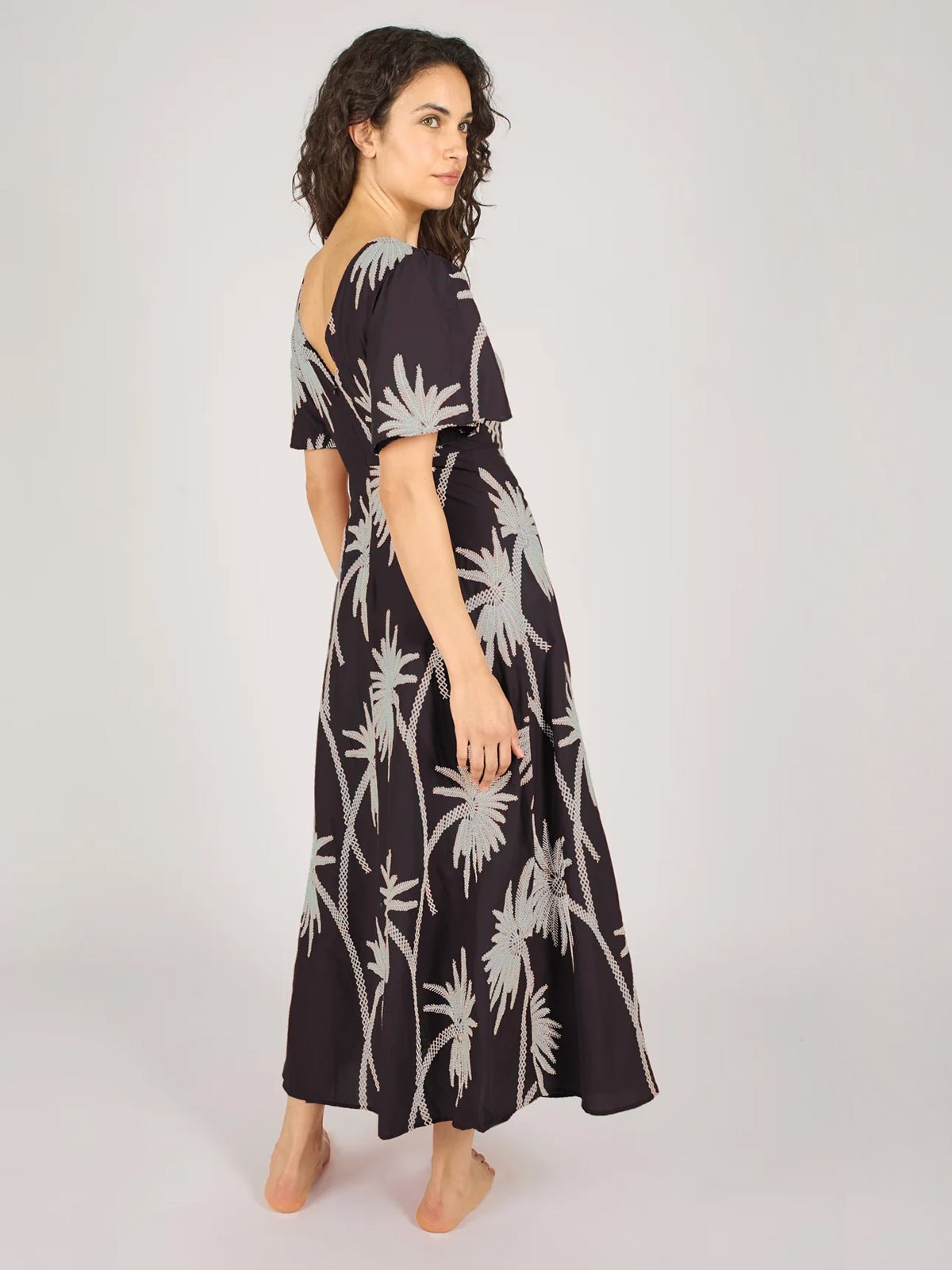 Traffic People Palms Of Promise Rene Dress Black - Glebe Fashion
