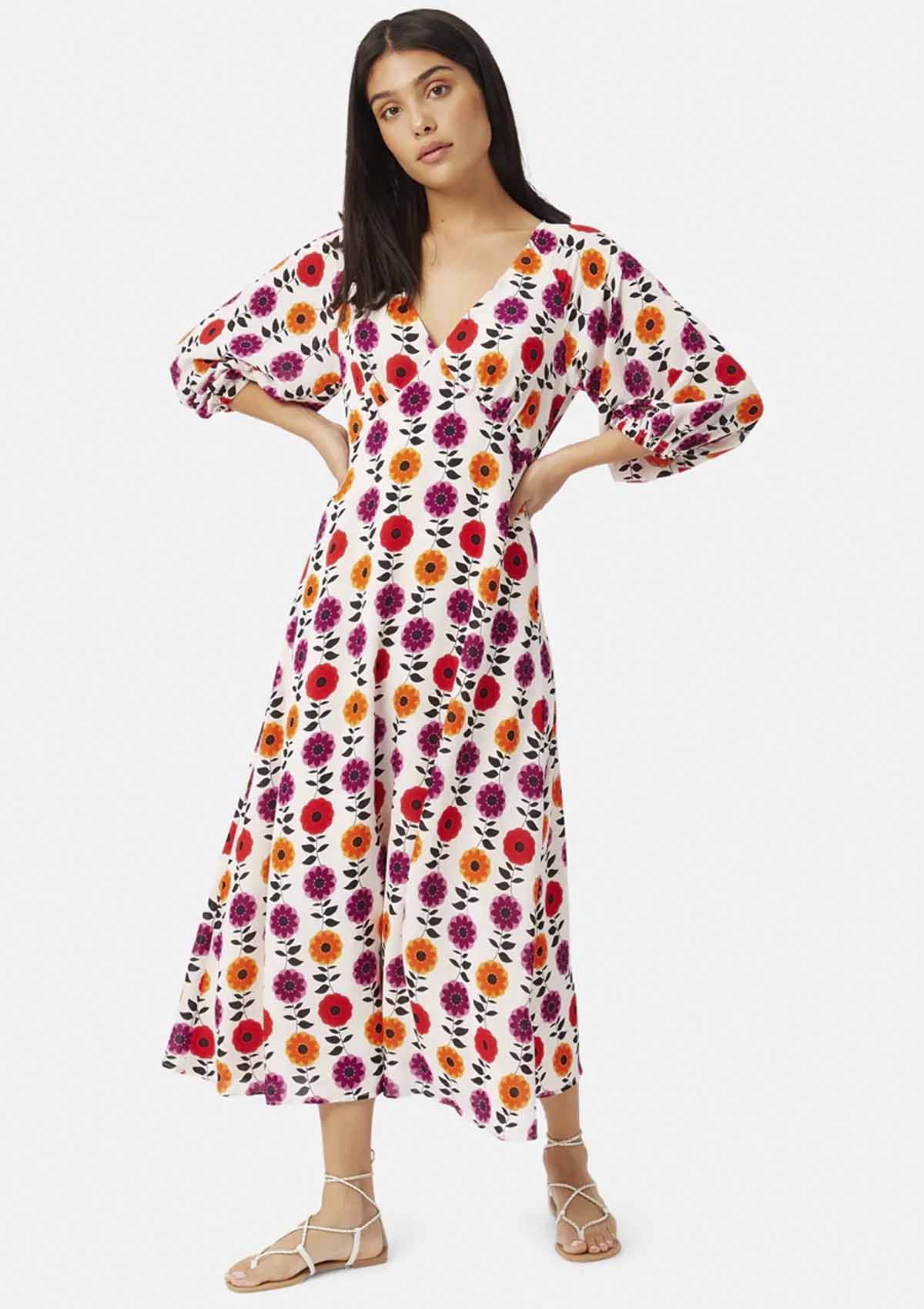 Traffic People White Floral Gloria Dress - Glebe Fashion