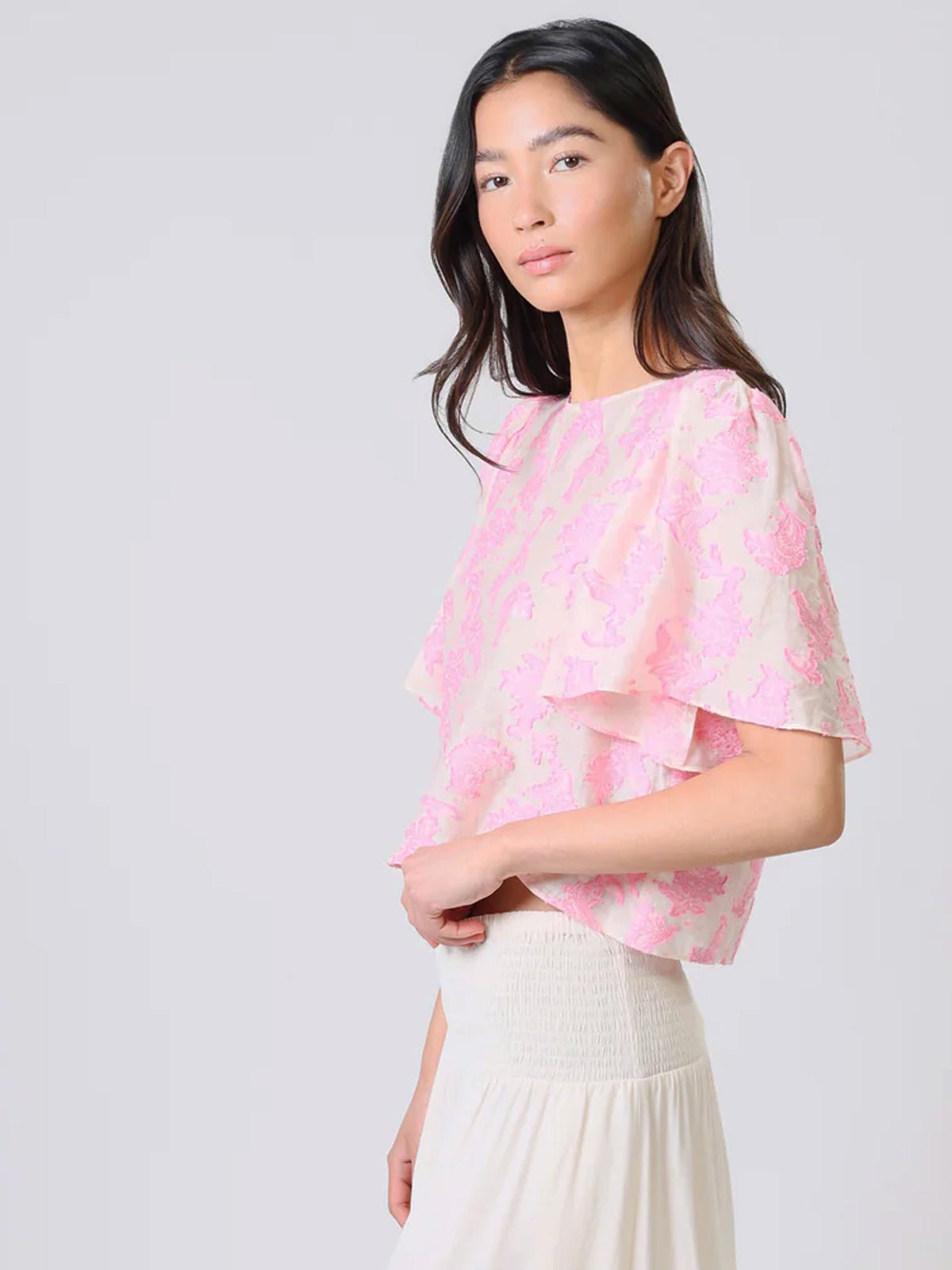 Traffic People Wisdom & Pearls Rene Blouse Pink - Glebe Fashion