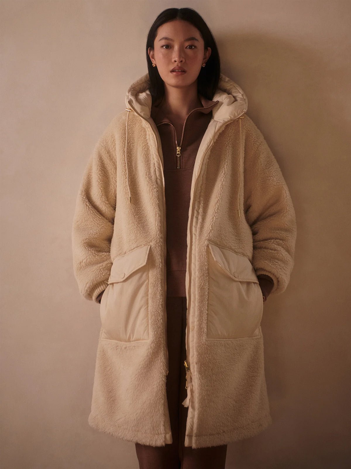 Varely Cyrus Reversible Coat Sandshell - Glebe Fashion