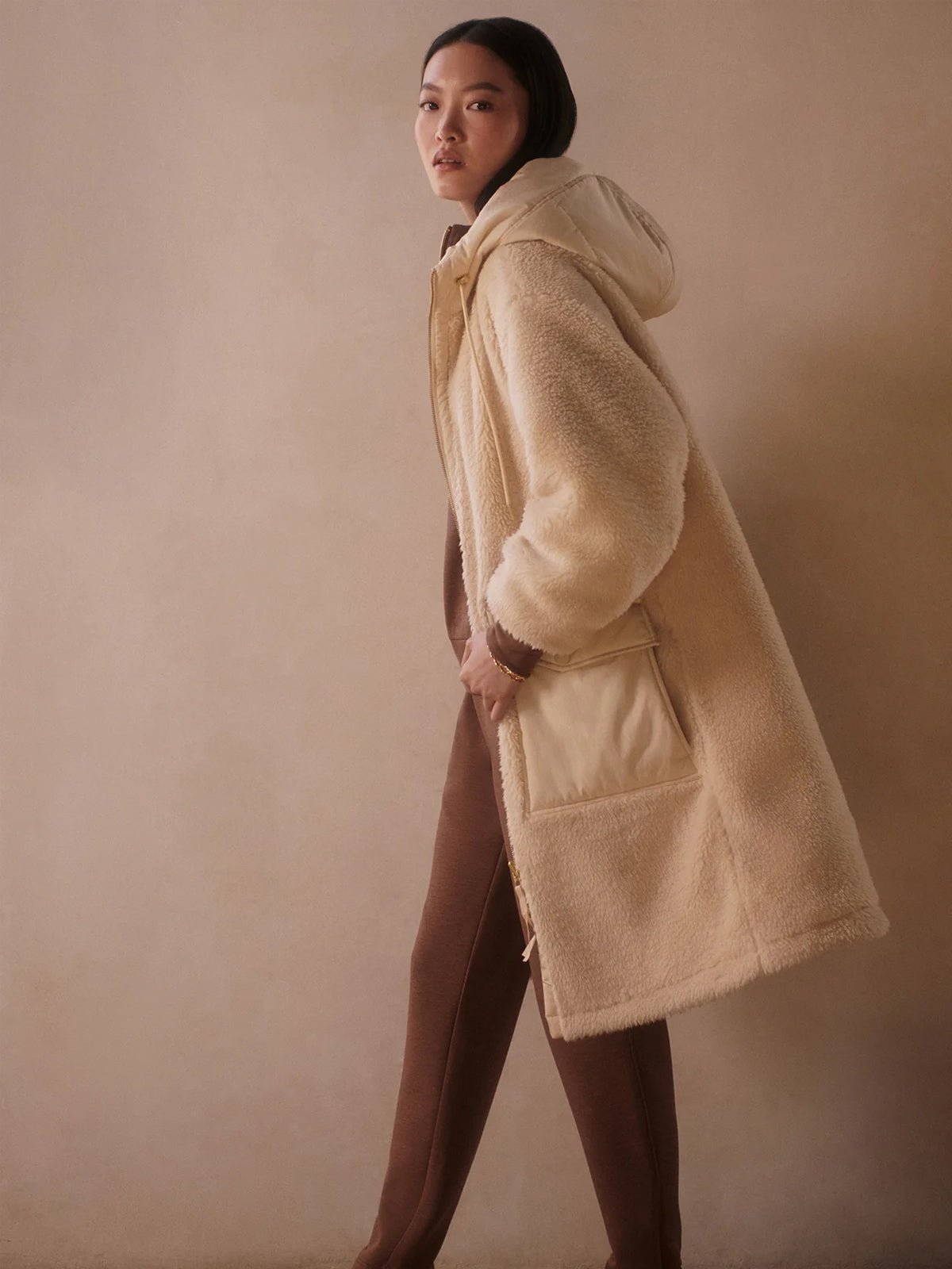 Varely Cyrus Reversible Coat Sandshell - Glebe Fashion