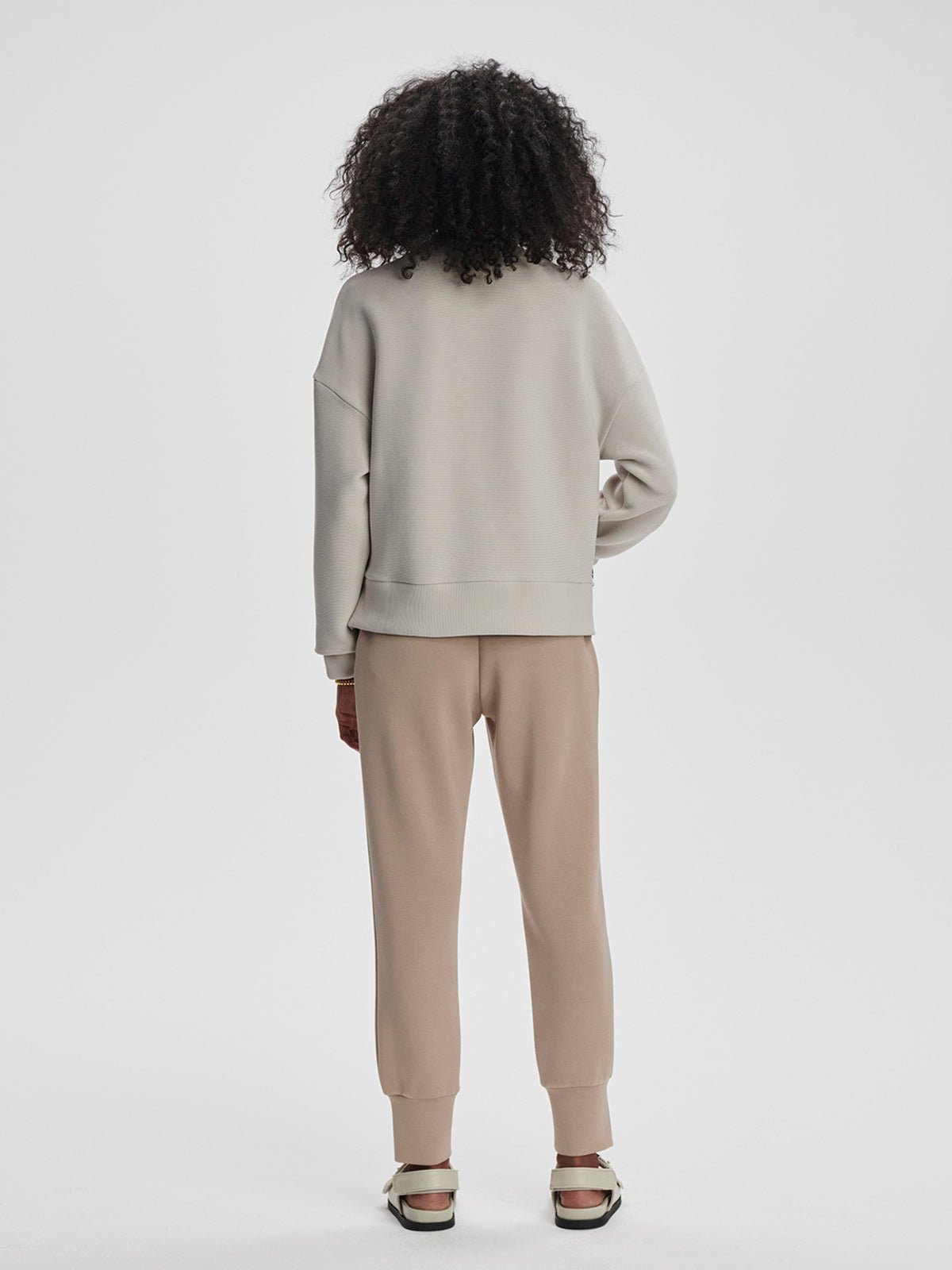 Varley Addelyn Sweat Silver Grey - Glebe Fashion