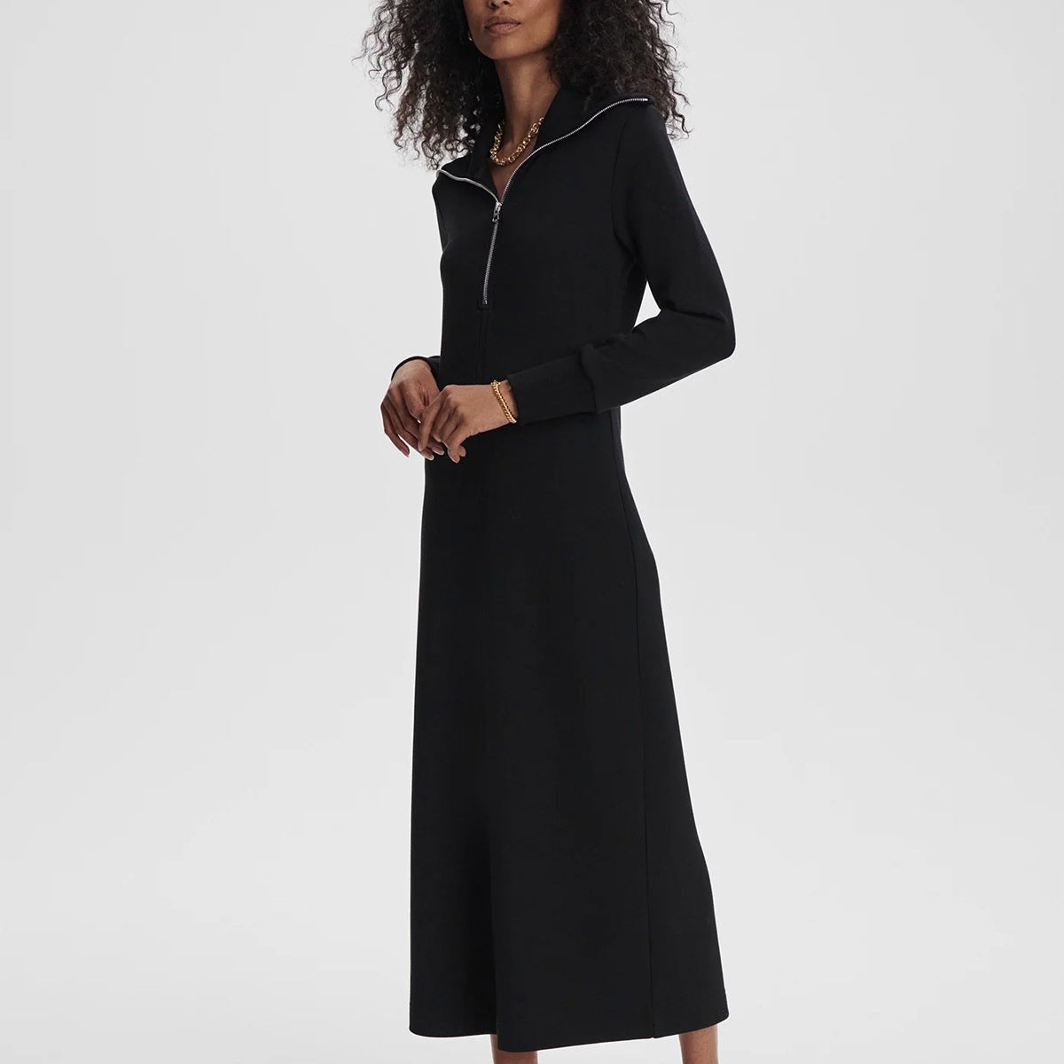 alexis valry midi dress Varley Alexis Midi Dress Black