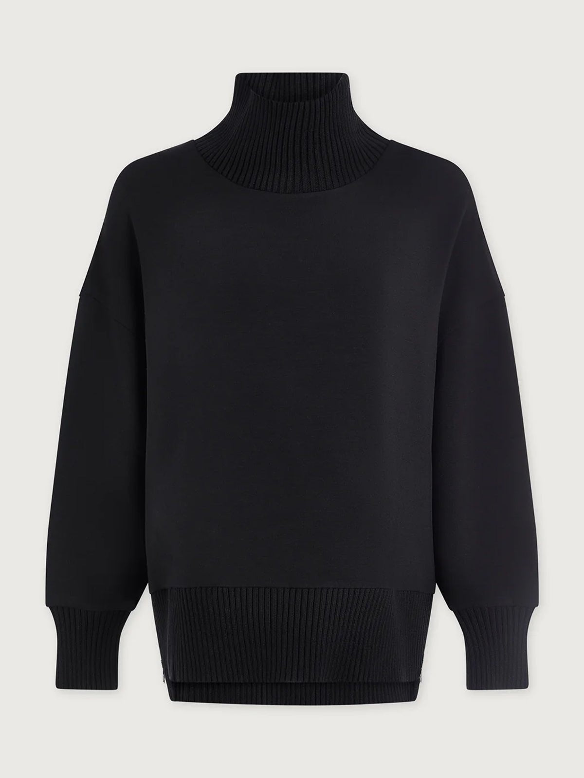 Varley Barker High Neck Sweat Black - Glebe Fashion
