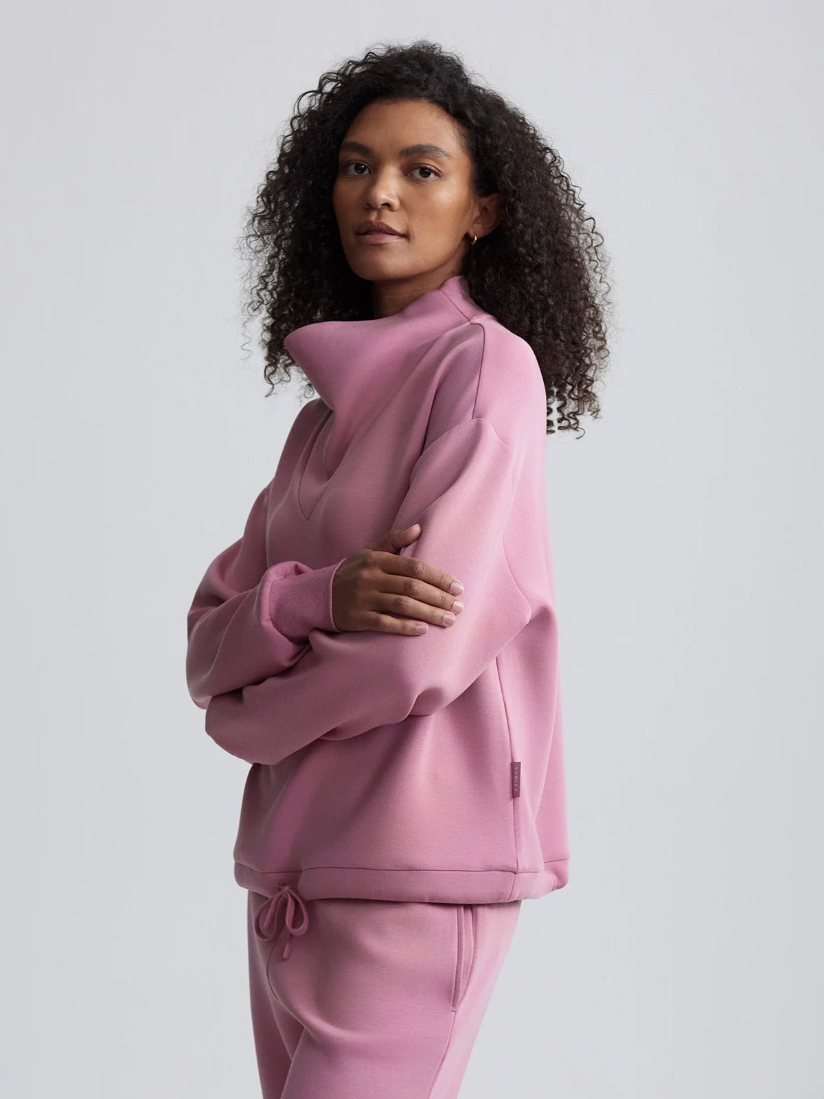 Varley Betsy Sweat Foxglove Pink - Glebe Fashion