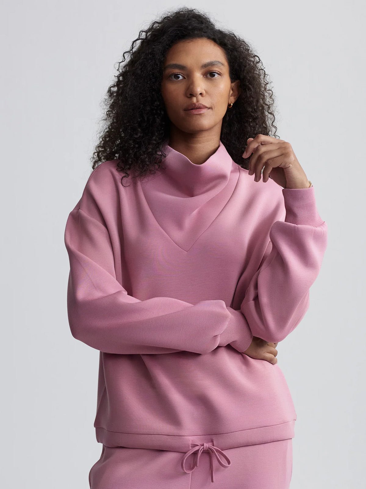 Varley Betsy Sweat Foxglove Pink - Glebe Fashion