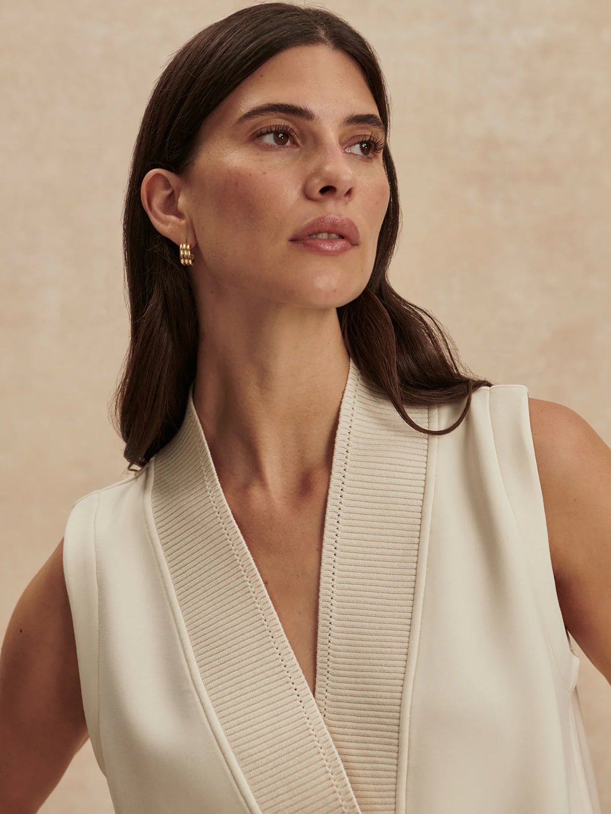 Varley Freida V Neck Tank Pristine - Glebe Fashion