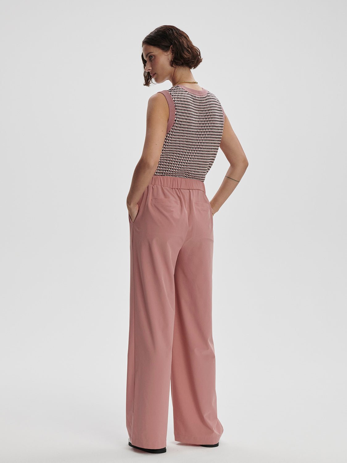 Varley Kayson Wide Trousers 32 Ash Pink - Glebe Fashion