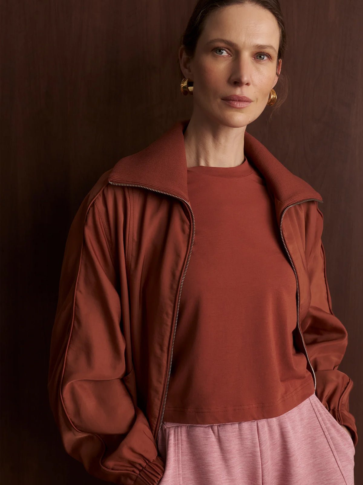 Varley Lotta Blouson Jacket Maple - Glebe Fashion