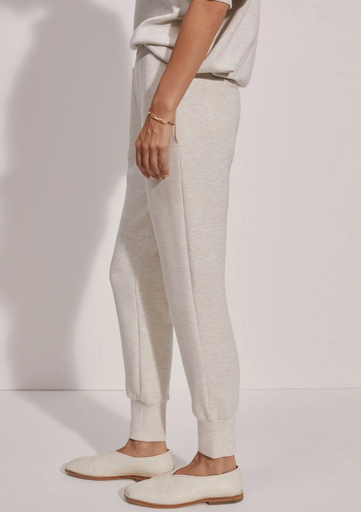 Varley Slim Cuff Pant 27.5" Ivory Marl - Glebe Fashion