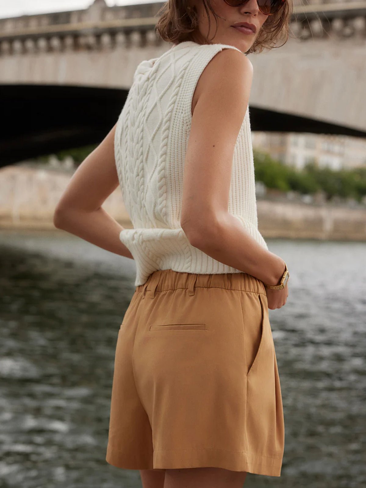 Varley Tatyana Cable Knit Vest - Glebe Fashion