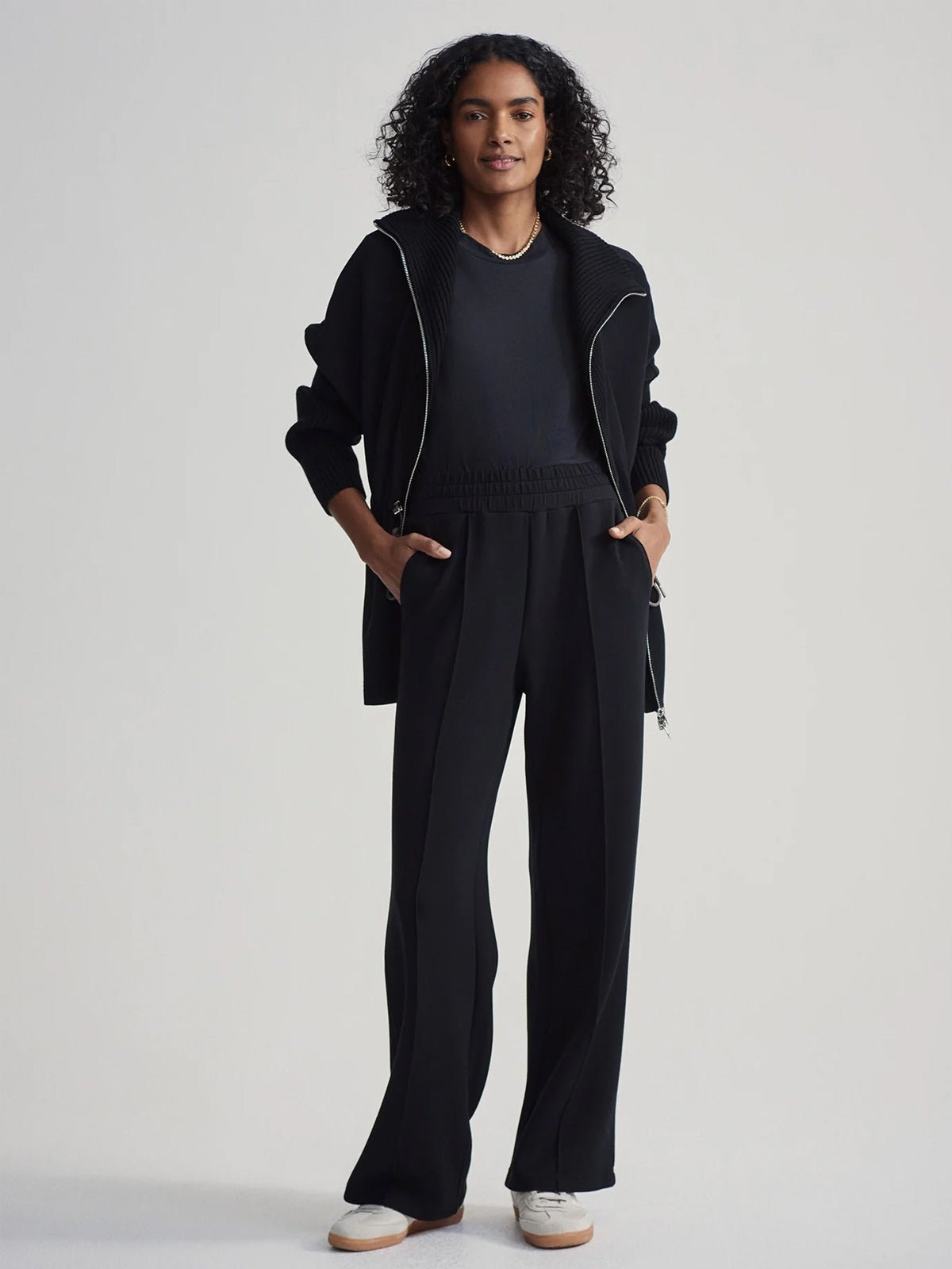 Varley The Wide Leg Pant 28 Black - Glebe Fashion