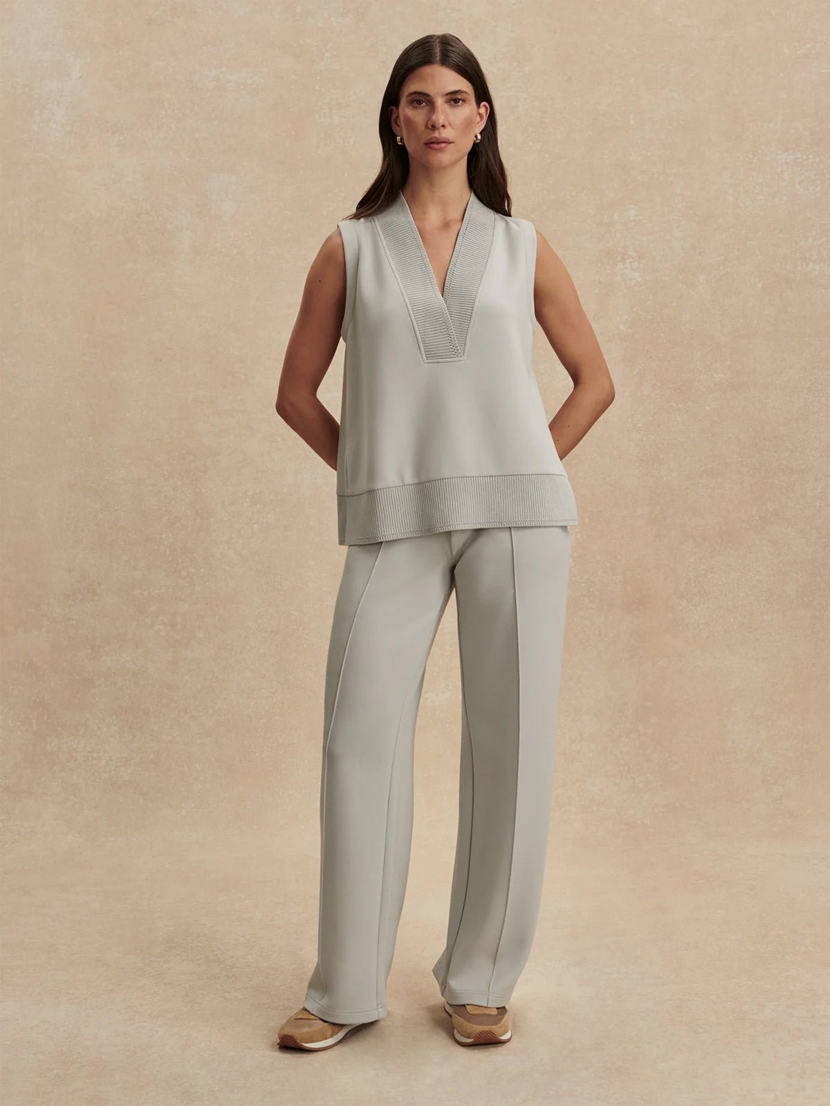 Varley The Wide Leg Pant 30 Blue Clay - Glebe Fashion