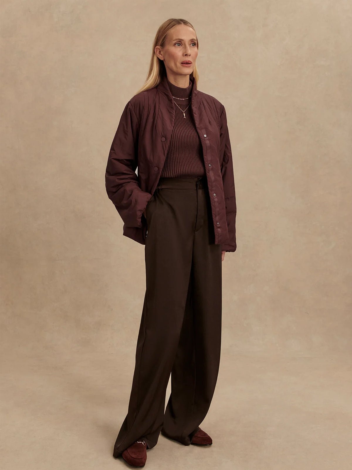 Varley Tilley Light Padded Jacket Decadent Chocolate - Glebe Fashion