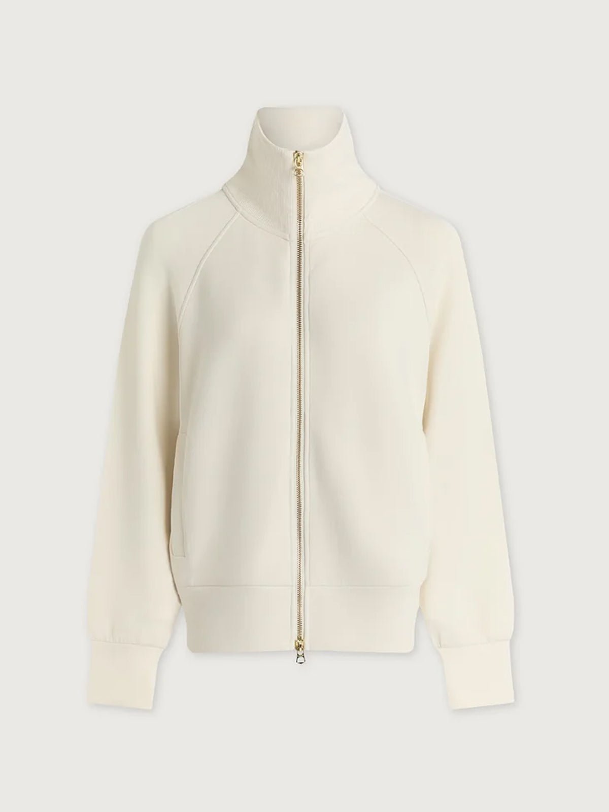 Varley Tyde Zip Through Sweat Pristine - Glebe Fashion